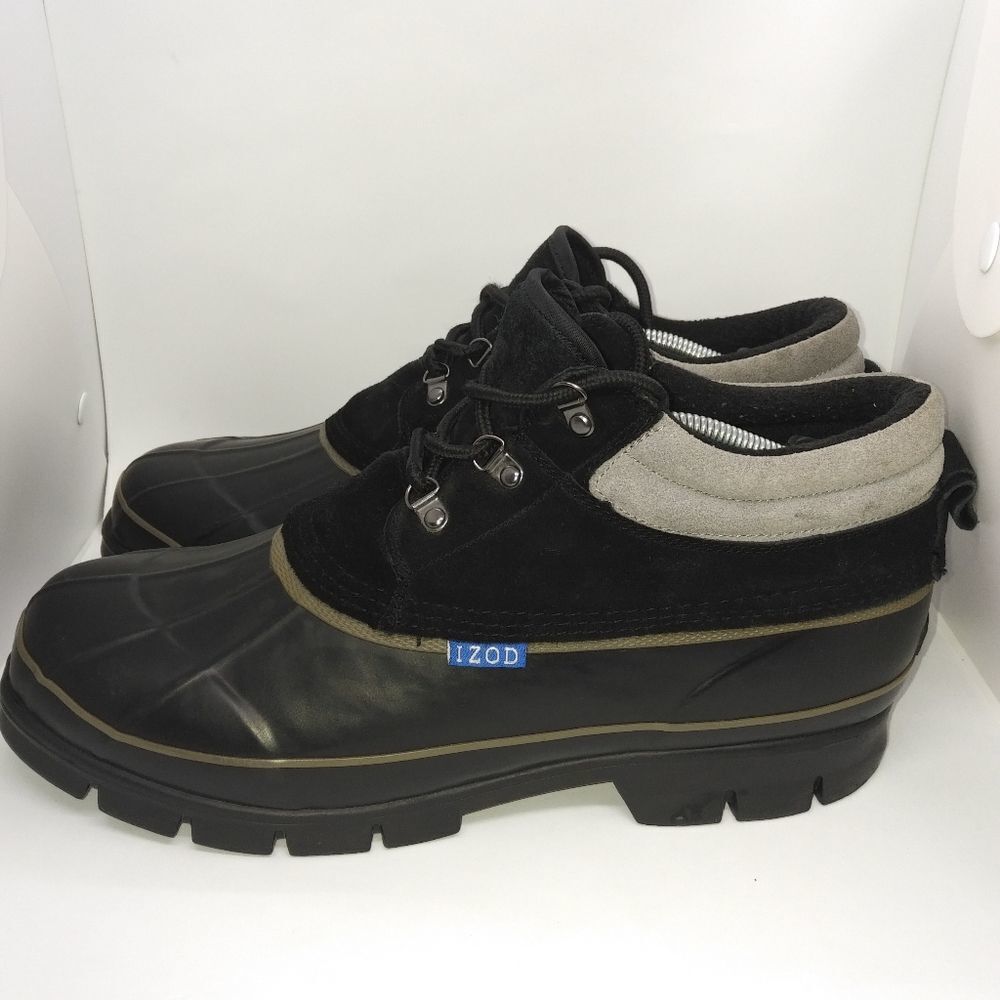 IZOD Forge Low Duck‎ Boots Men's Size 12 M Black, Grey